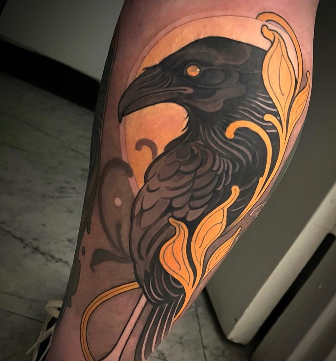 bird tattoo design by nick.tattoos