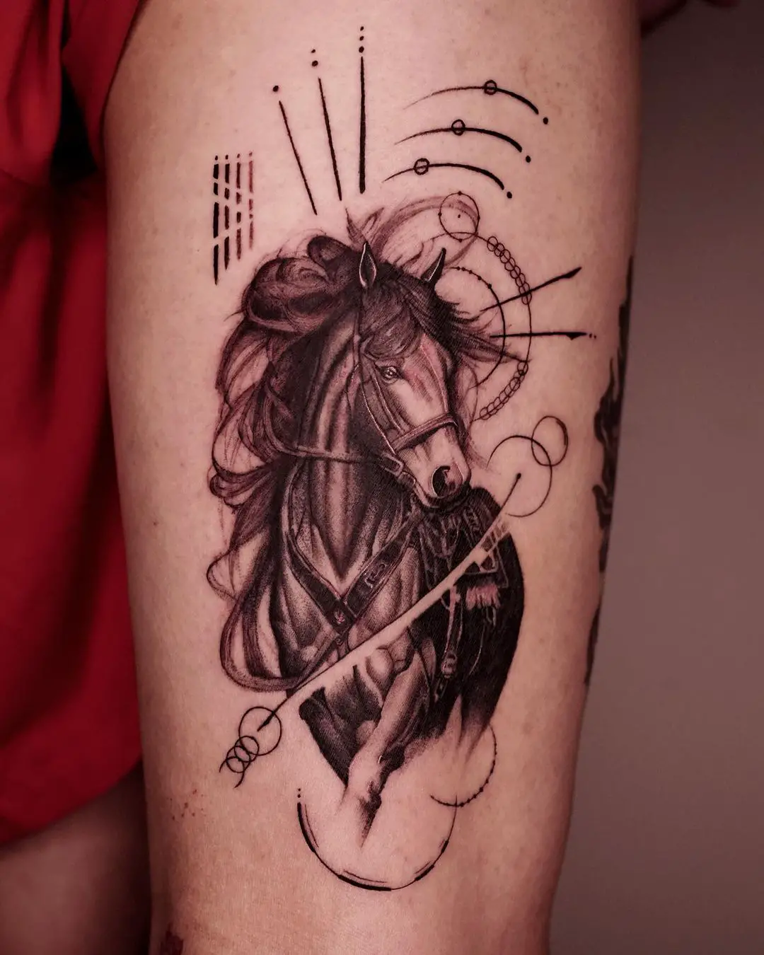 black horse tattoo design by njo tattoo
