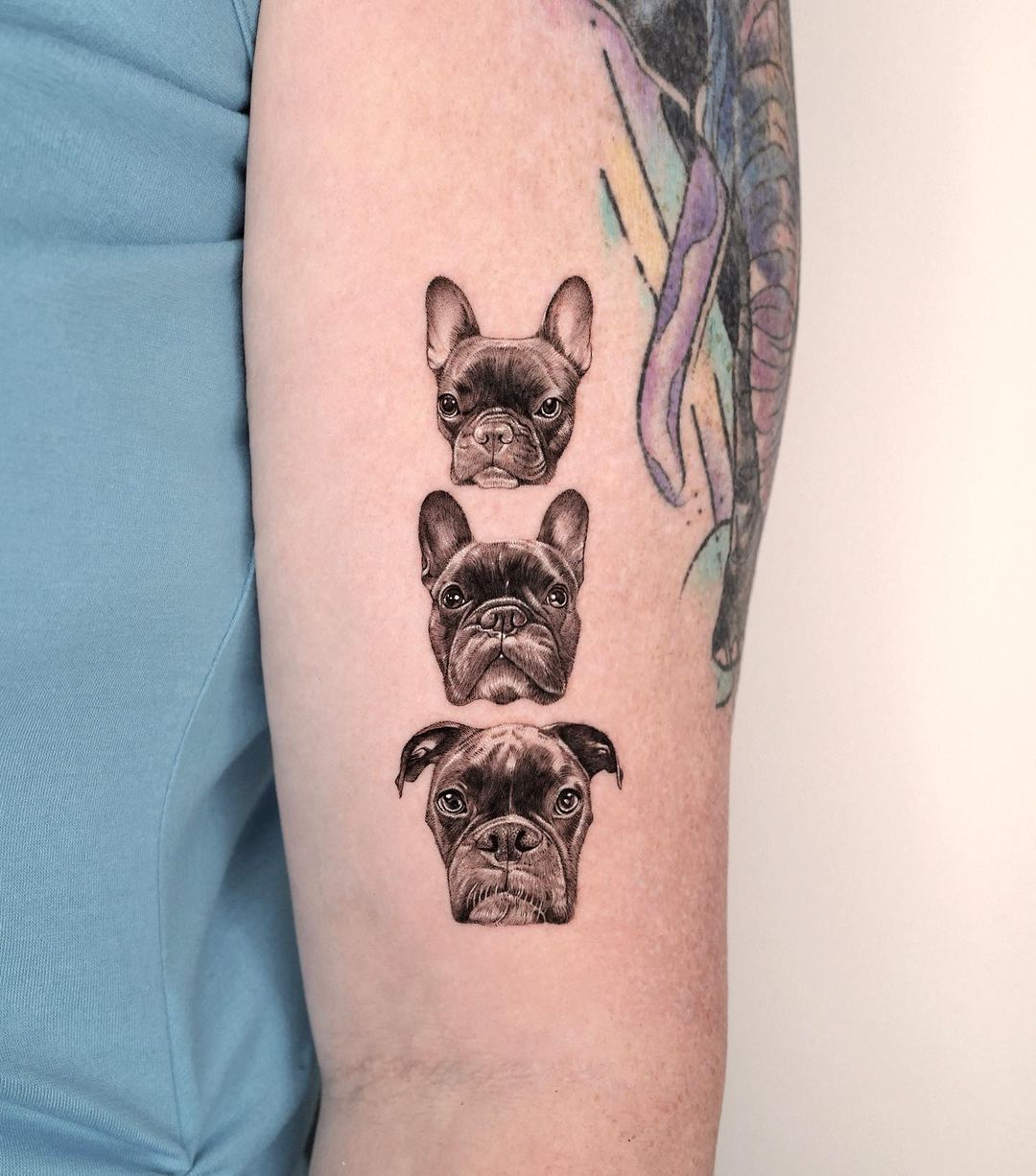 cool dogs tattoo by tattooist eheon