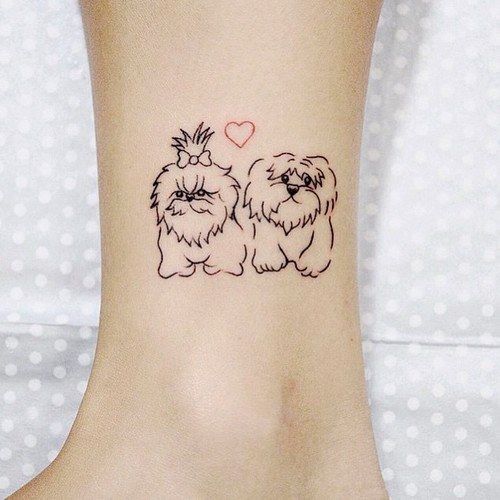 cute dogs tattoo 1