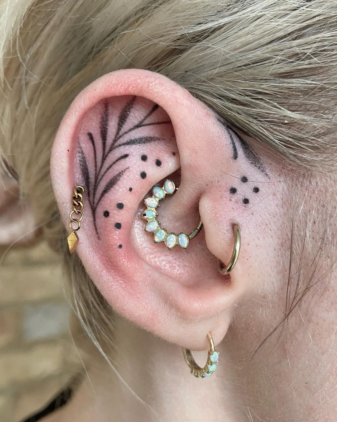 ear tattoo ideas by megansancheztattoo