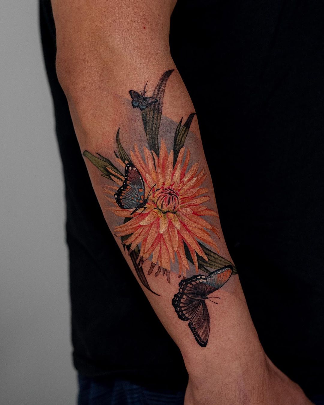 floral tattoo for women by monicasnyder tattoos