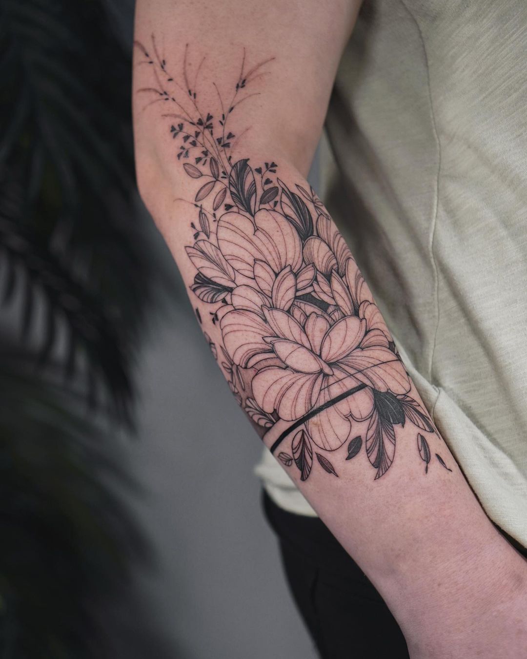 flower tattoo by crush.on .line