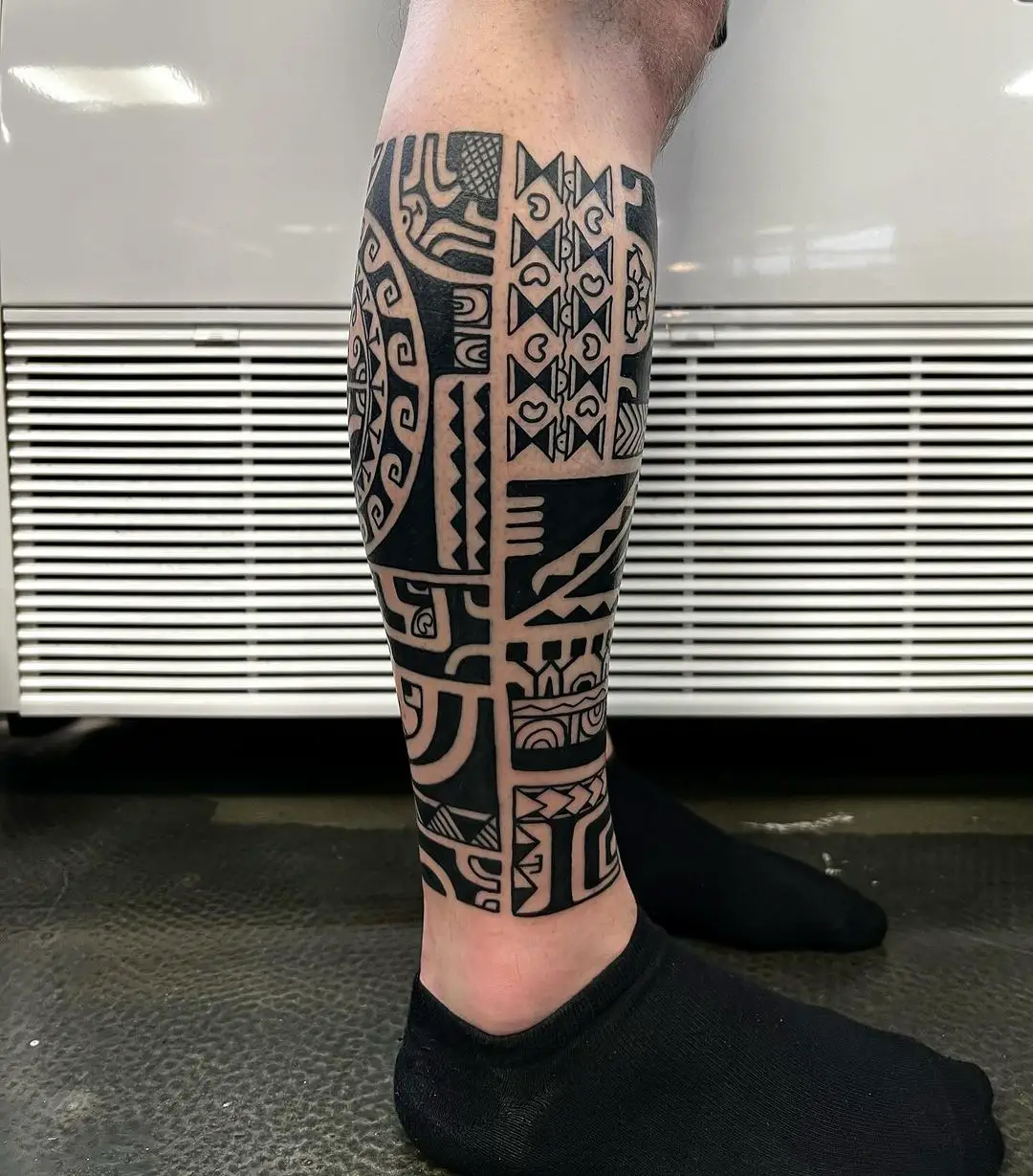 leg sleeve tattoo by manu tattoos