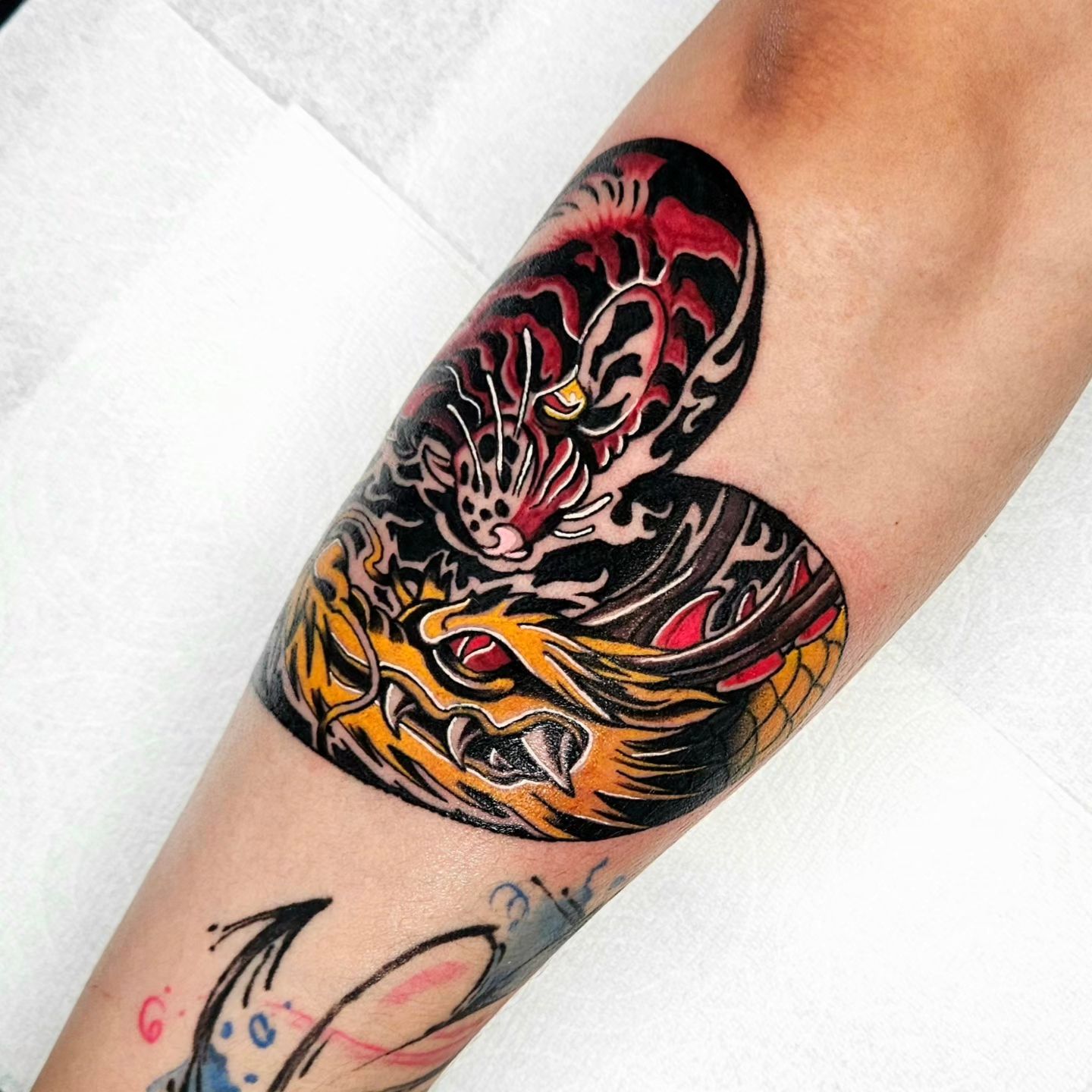 neo traditional tattoo on arm by yunhyuk tattoo