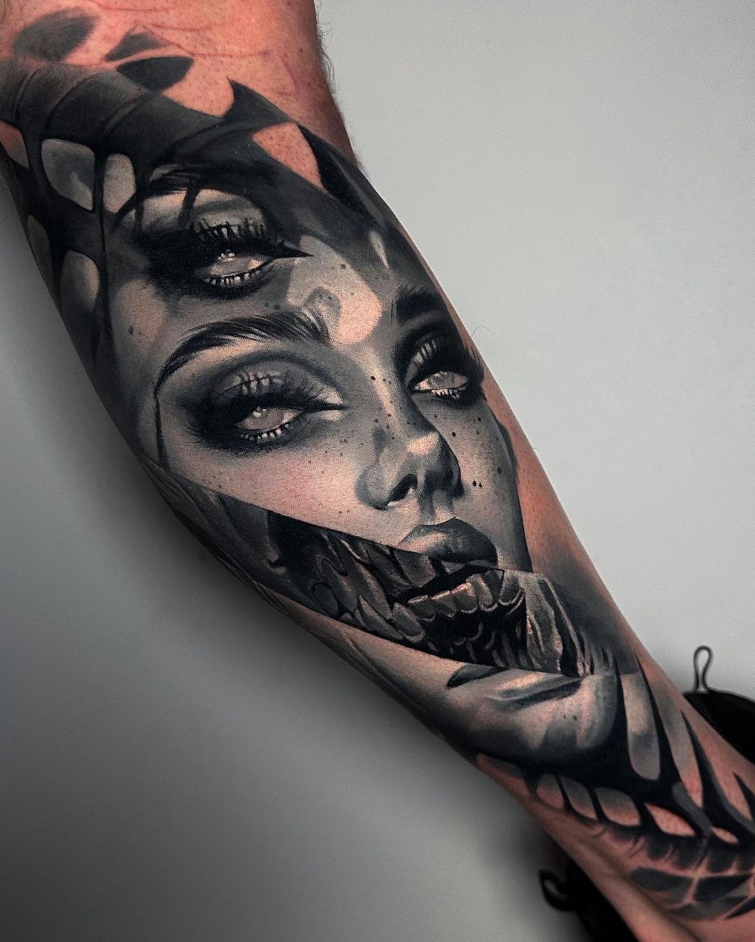 portrait on arm by