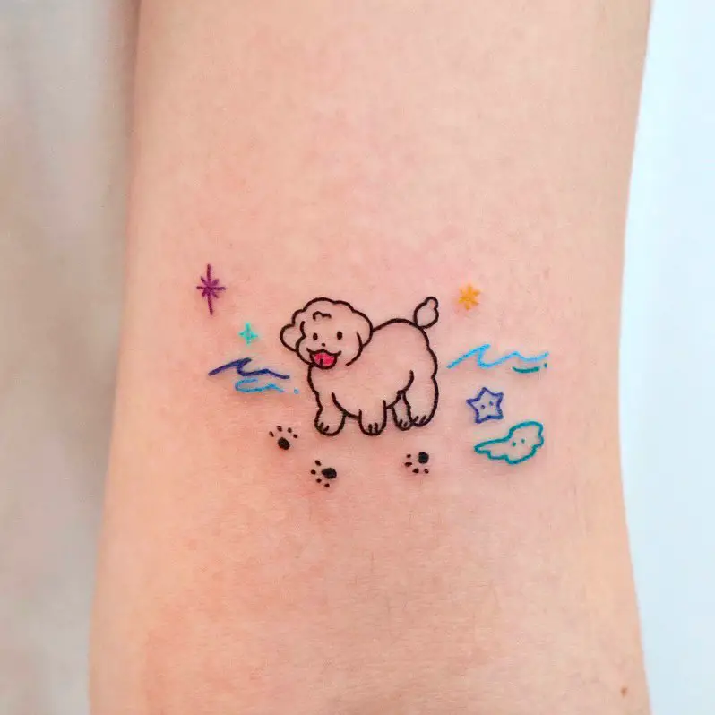 simple dogs tattoo by soy tattoo