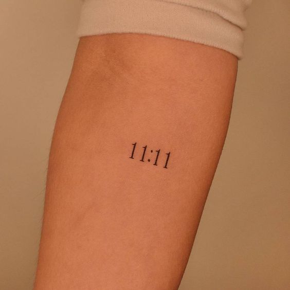 simple number tattoo