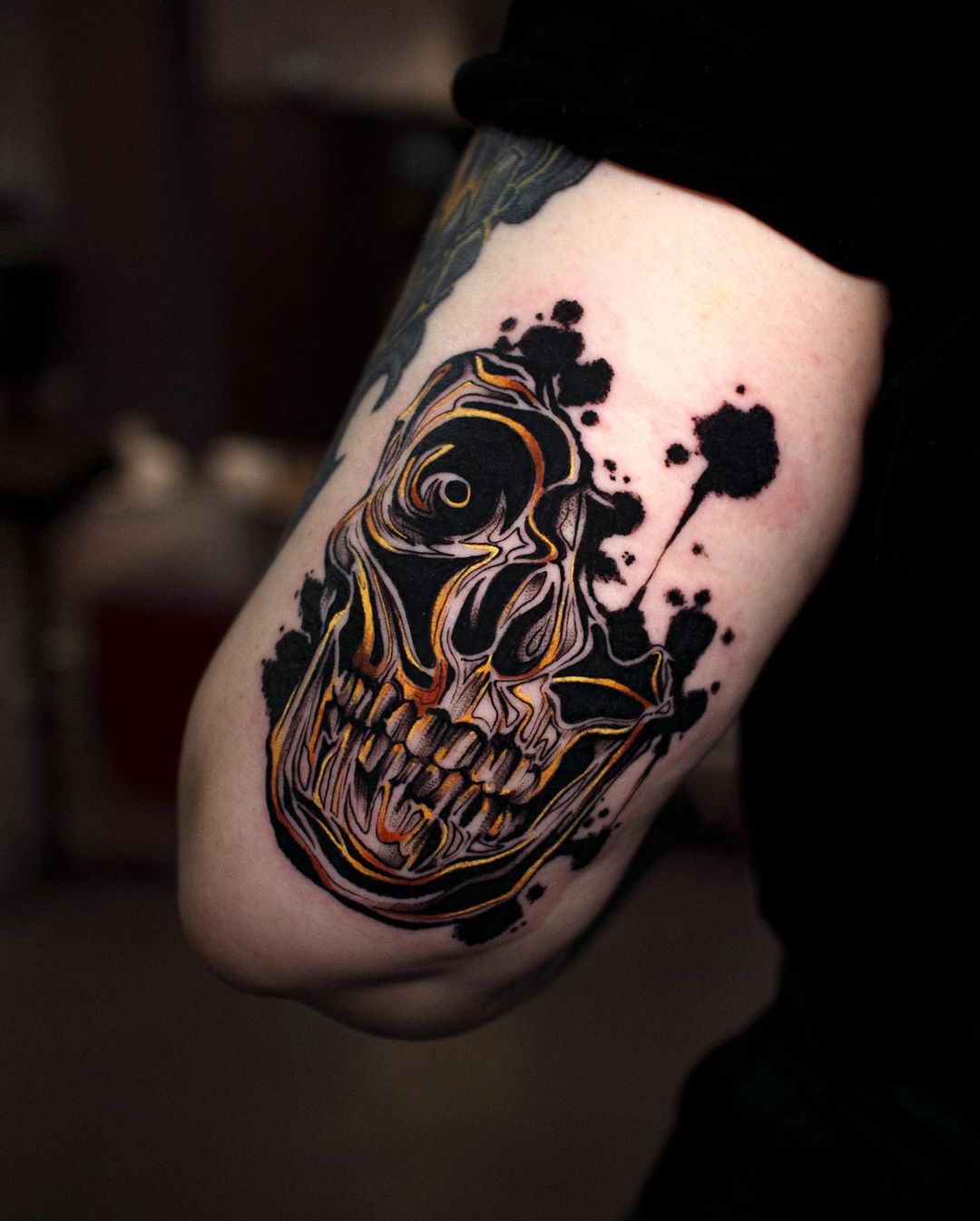 skull sleeve tattoo by melange.tattoo