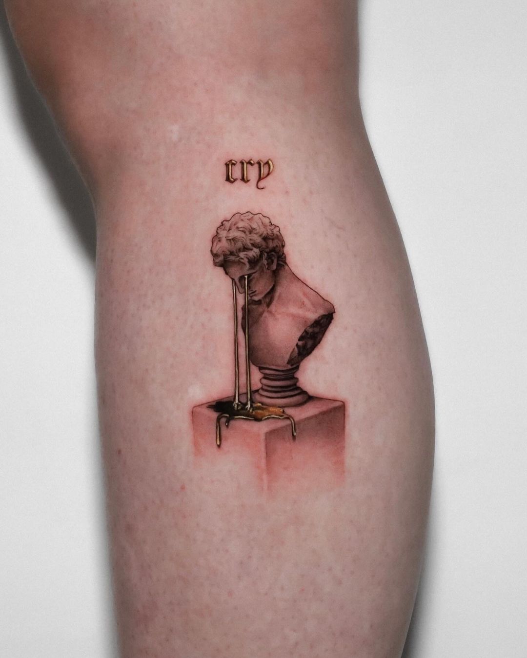 Amazing small leg tattoos by tattooist marco