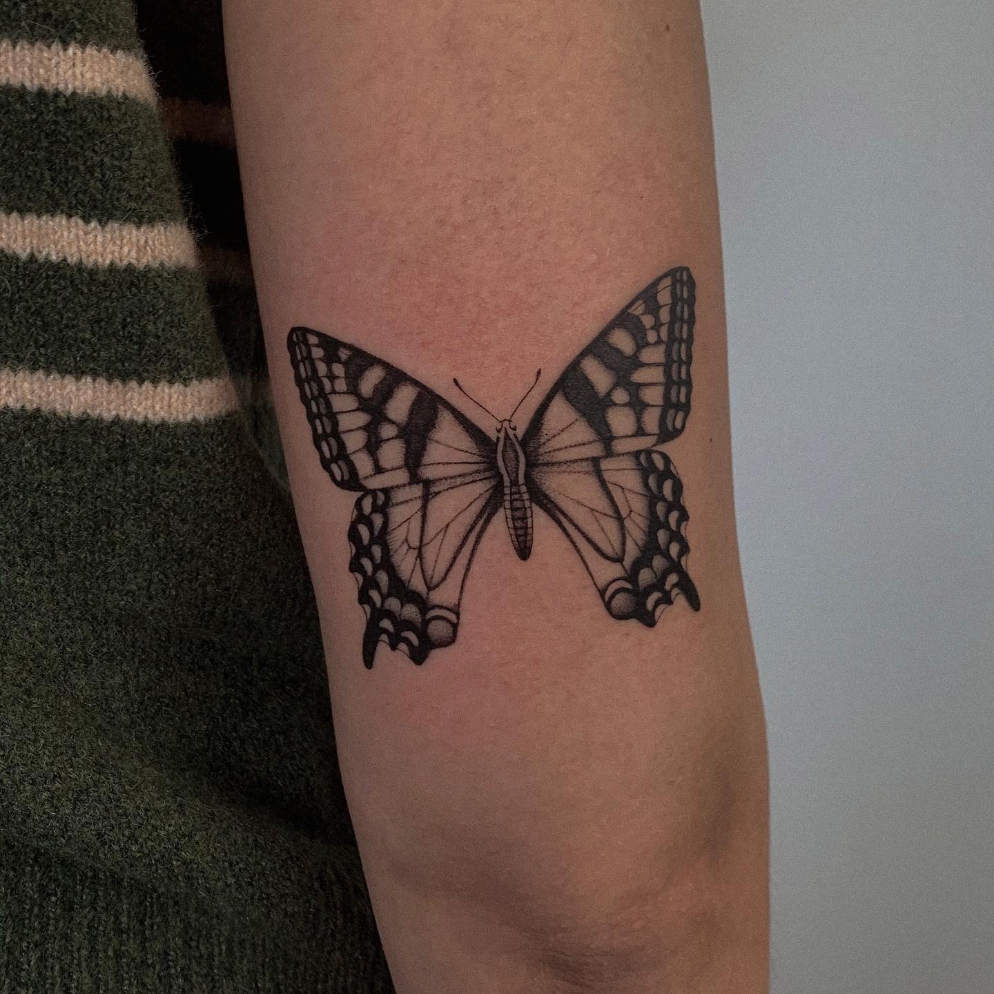 Black inked butterfly by ophelyajeandat