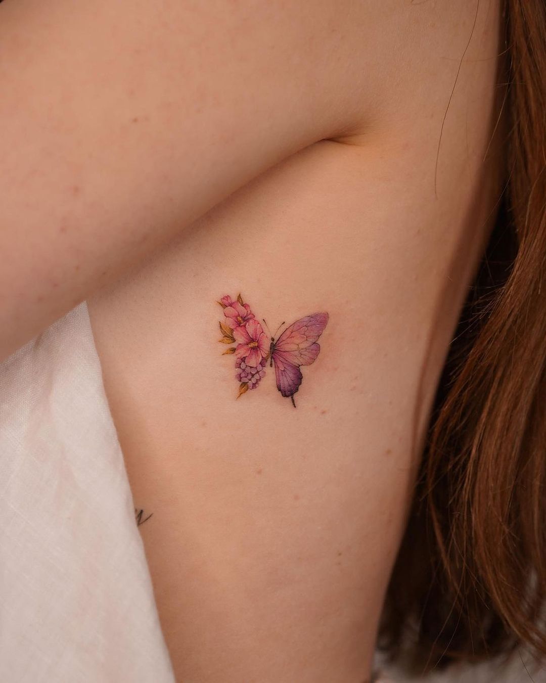 Butterfly ribs tattoo by hood.seven
