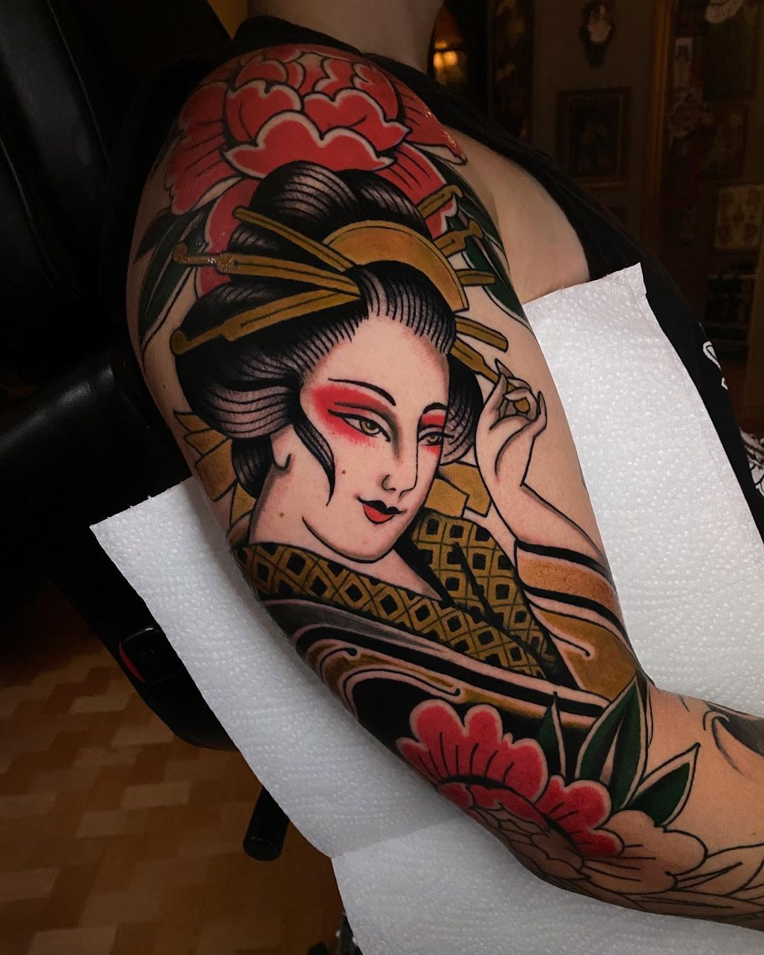 Full arm japanese tattoos by ninja.v.herr