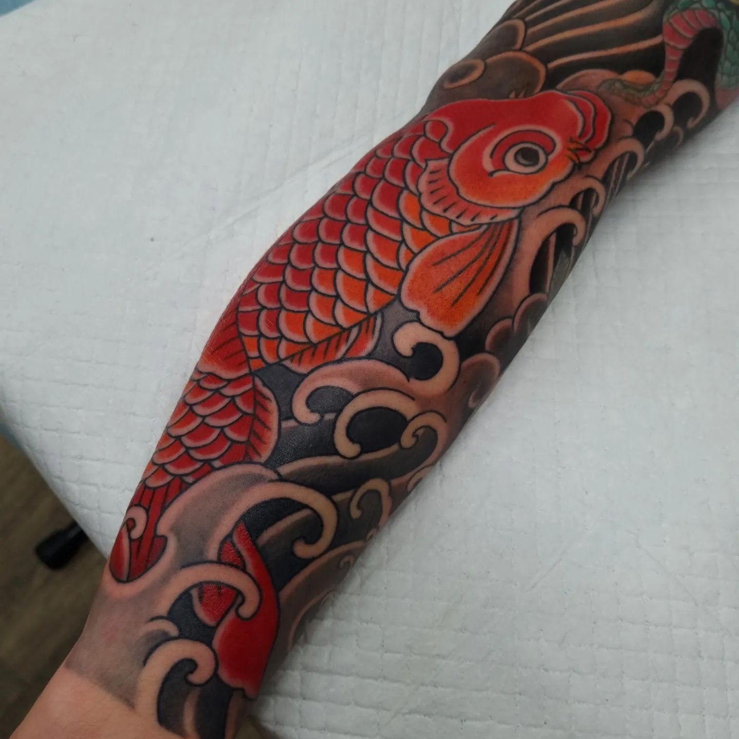 Koi fish tattoo by davidbctwilliamstattoos