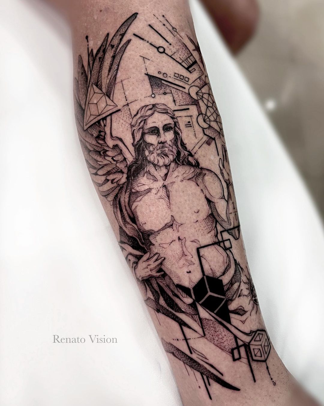 Simple jesus tattoos by renatovosion