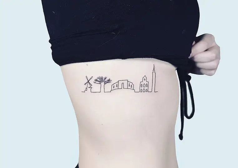 Simple ribs tattoo by nothingwildtattoo