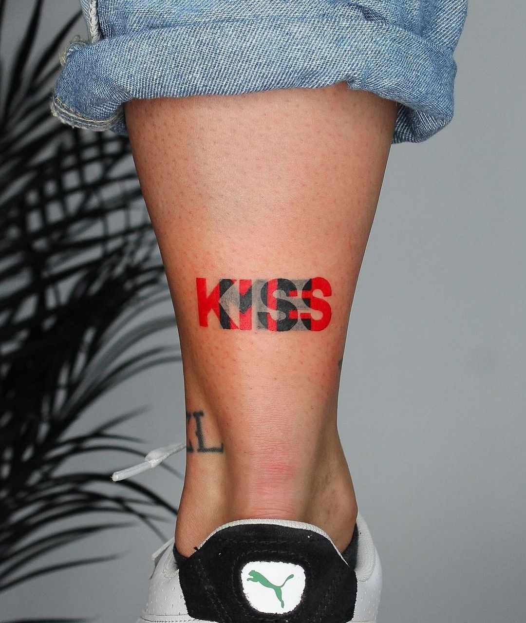 Small leg tattoo design by one million. tattoos
