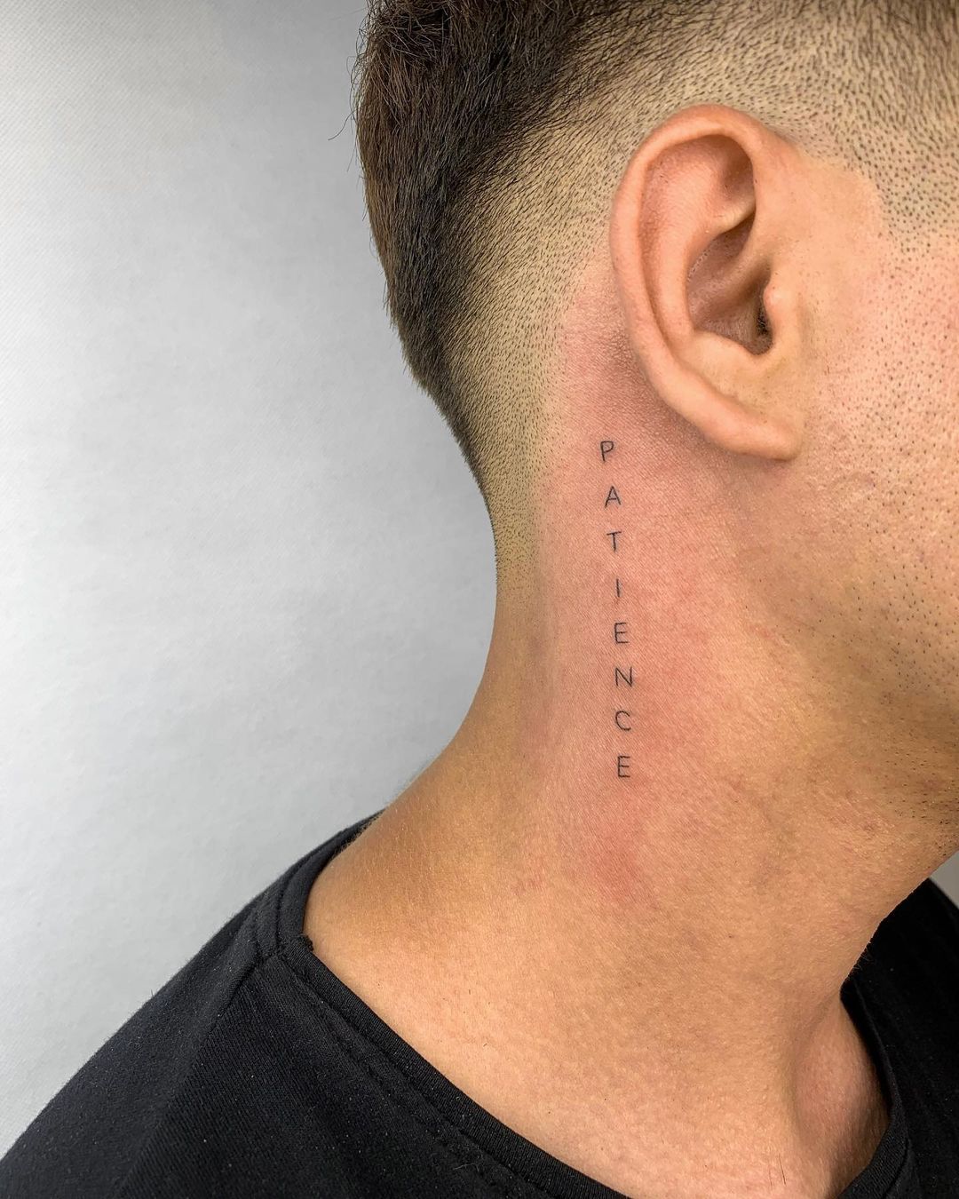 Small neck tattoo deisgn by th.tatoo
