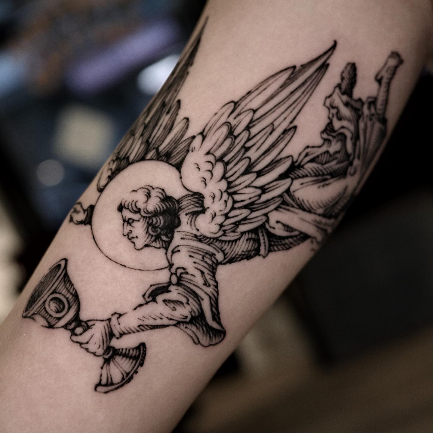 amazing angel tattoo by octopvs.ink