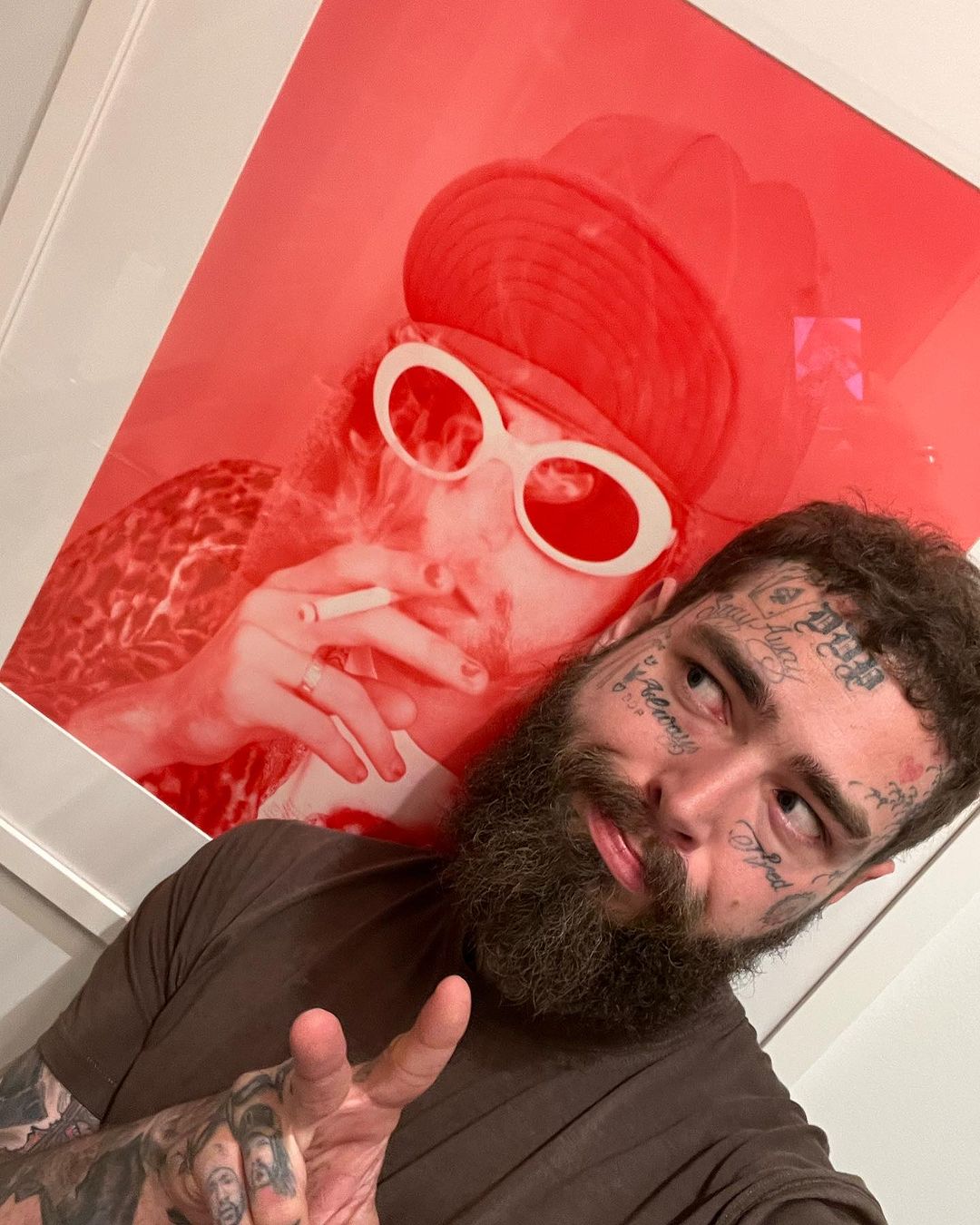 face tattoo from postmalone