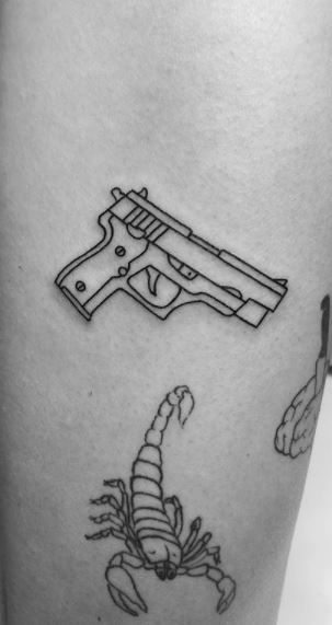 fineline gun tattoo ideas
