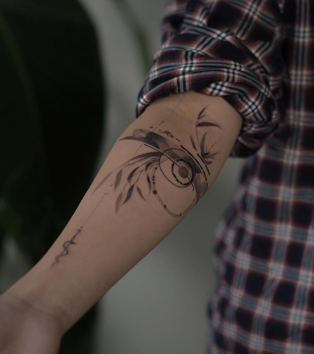 geometric arm tattoo by blocktattoo