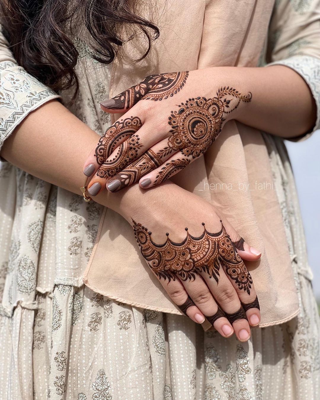 henna on arm by henna by fathi