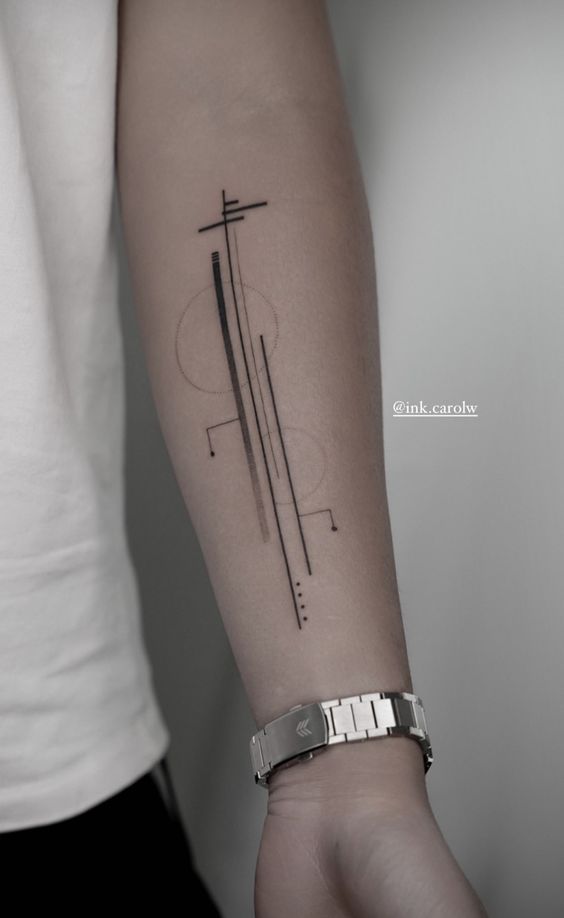 simple forearm tattoo for men
