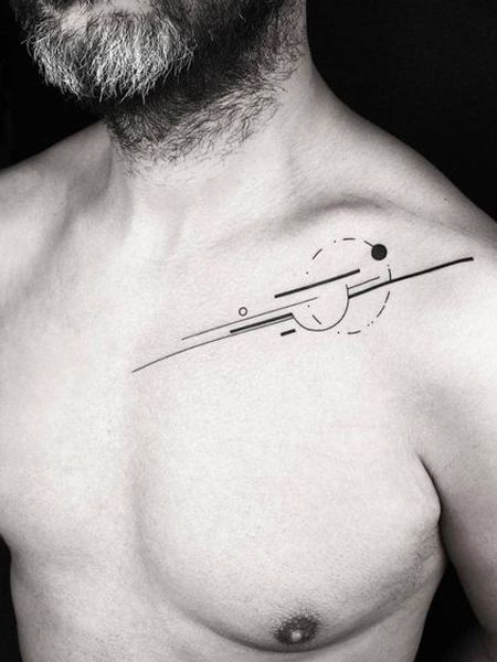 simple geometric tattoo for men