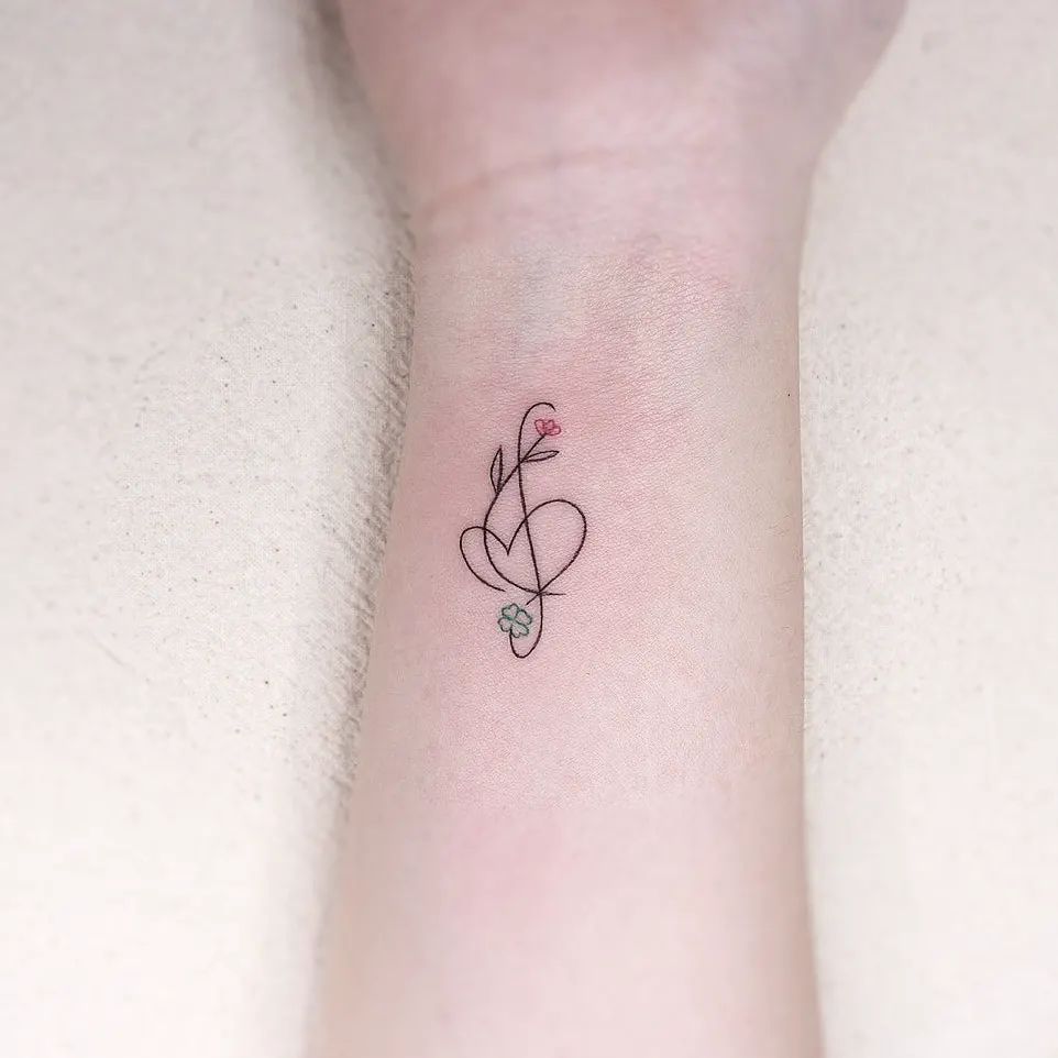 simple music design tattoo by gorae tattoo