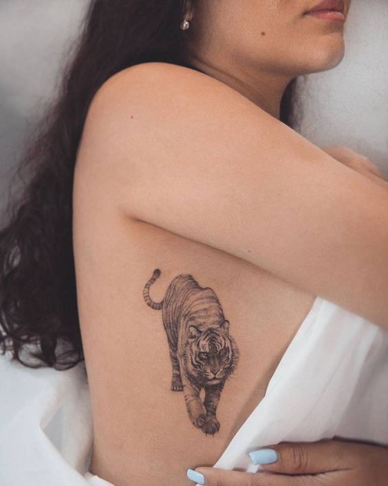 tiger ribs tattoo design