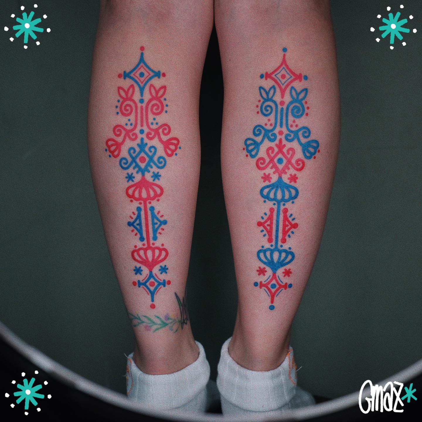 tribal colorful tattoo by gmaz