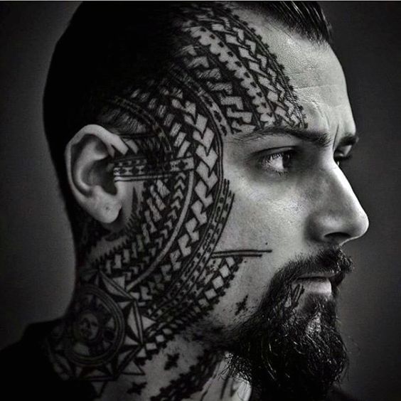 tribal face tattoos