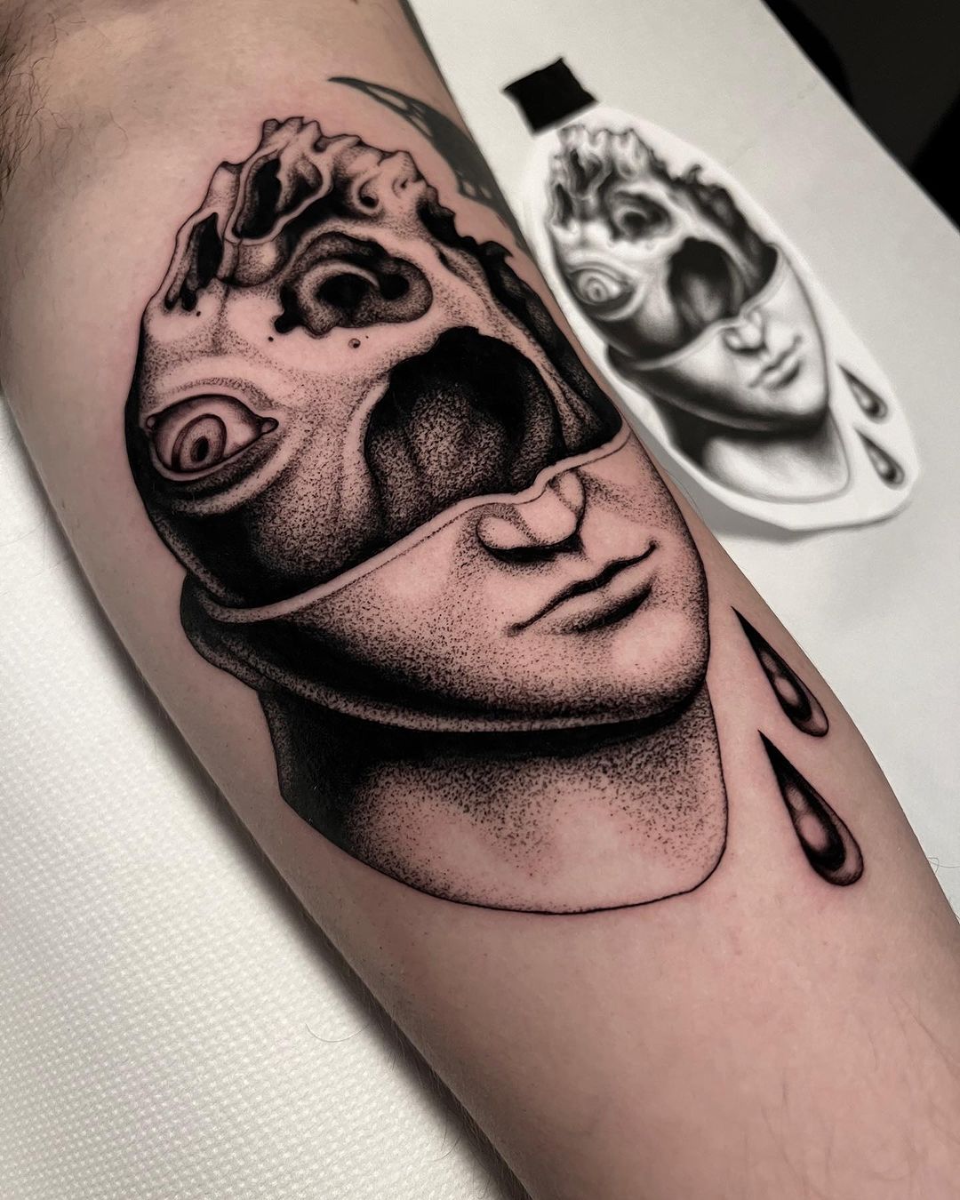 Black and grey tattoo by davide dw