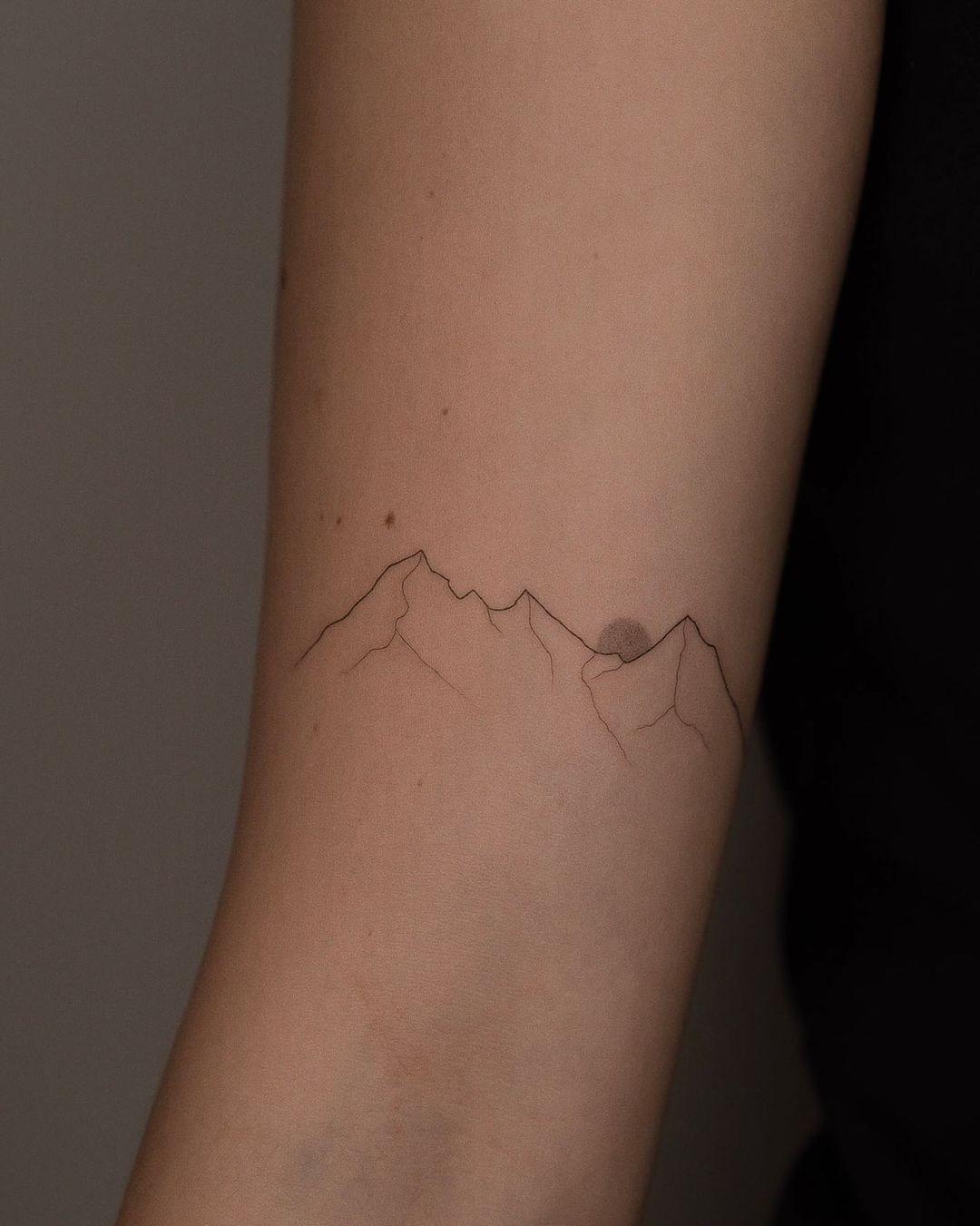 Forearm mountain tattoo by mid.ttt