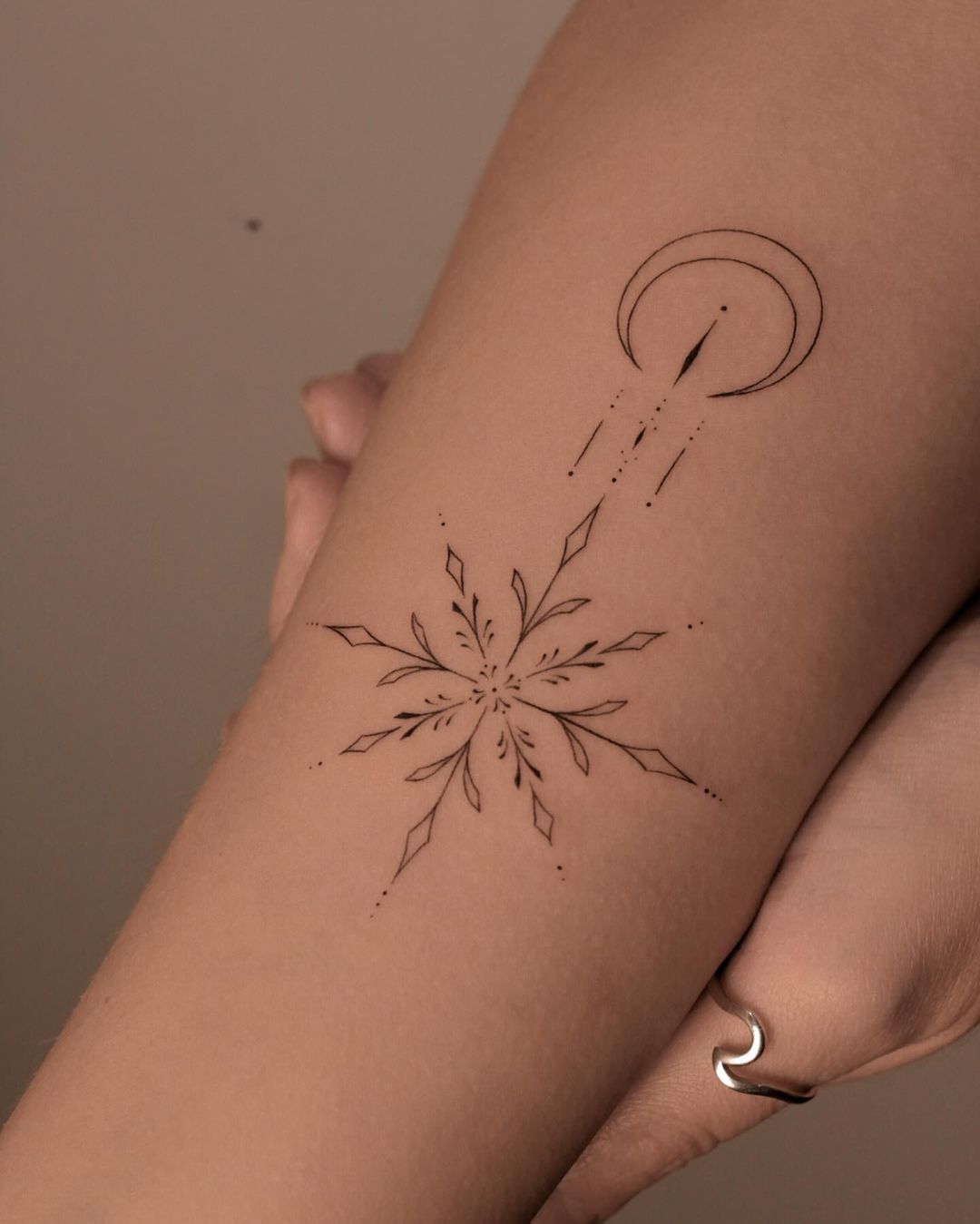Geometric snowflake tattoo design by sl0w.ttt
