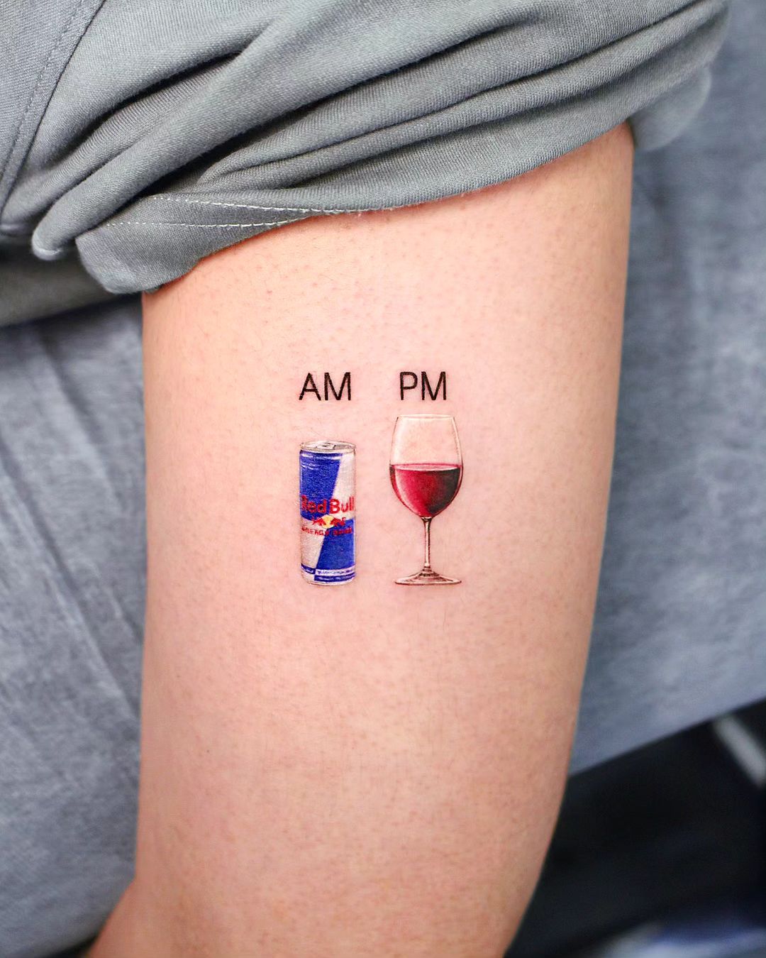 Red wine tattoos by eins tattooer