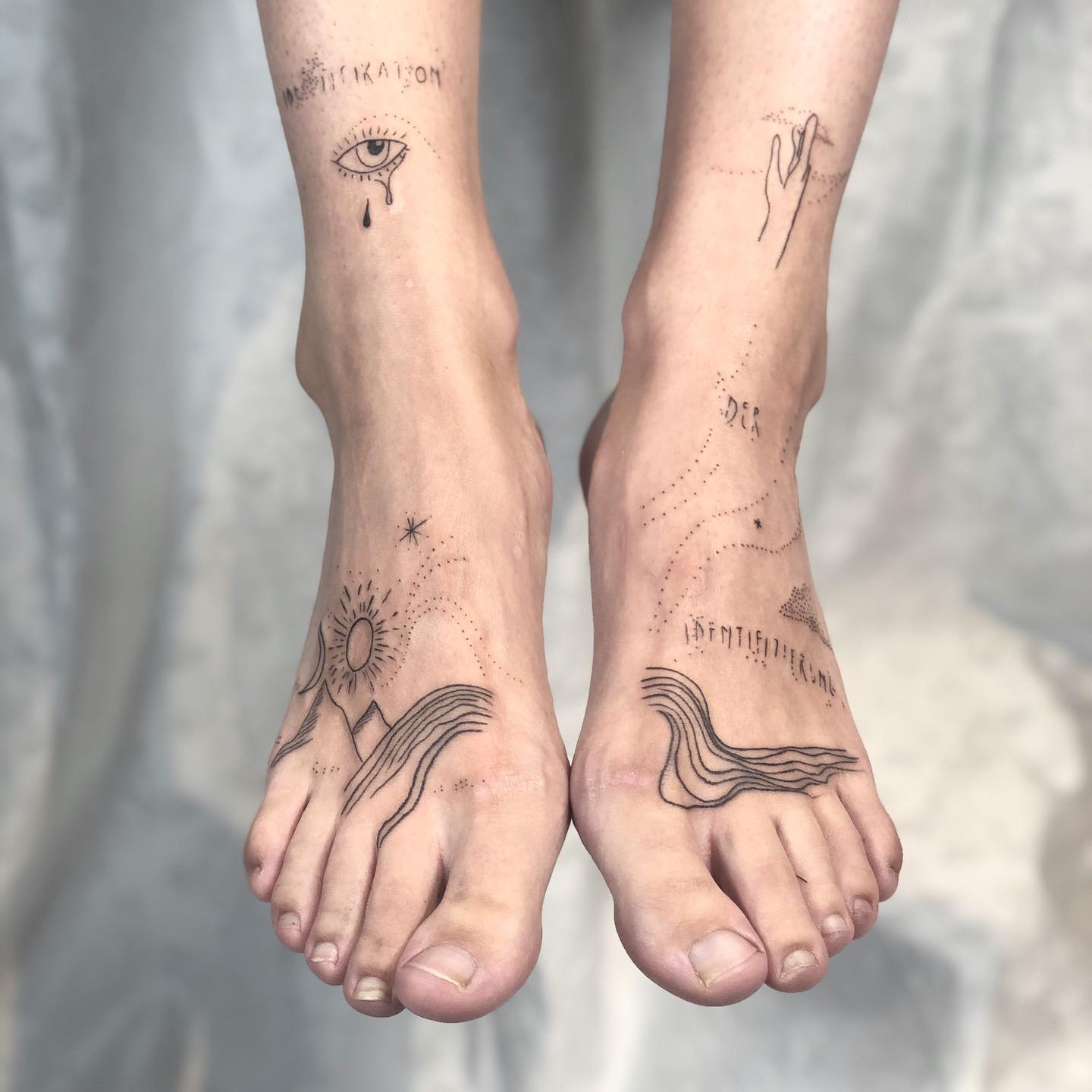 beautiful feet tattoo designs by marcosorgato