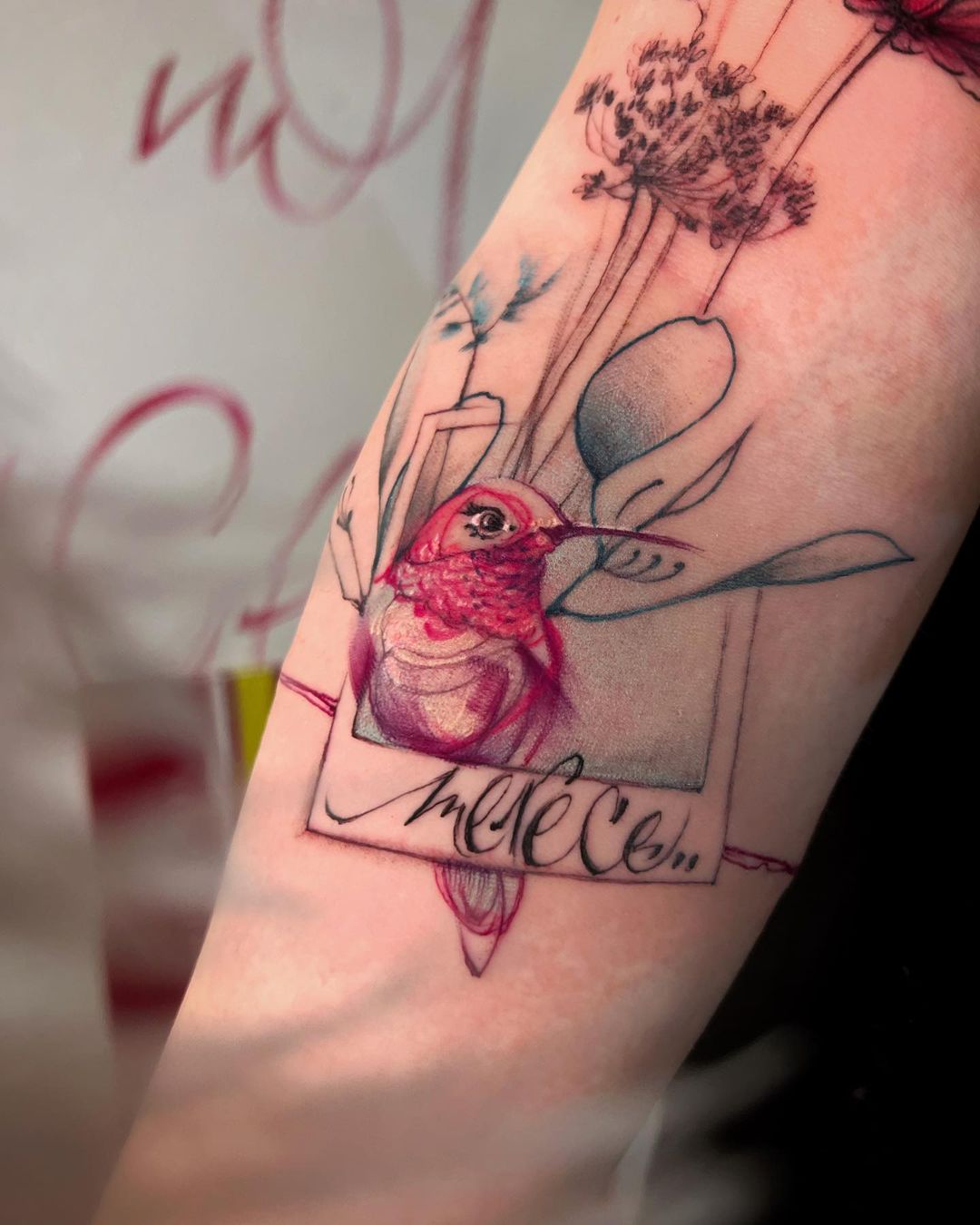 beautiful humming bird tattoo by ladysaratattoo