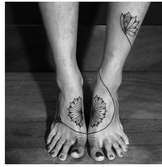 beautiful mandala feet design