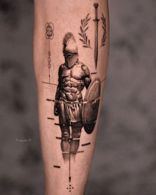 brave soldier tattoo design