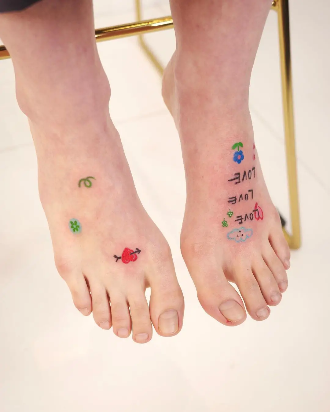 cute feet tattoo by yeguclub