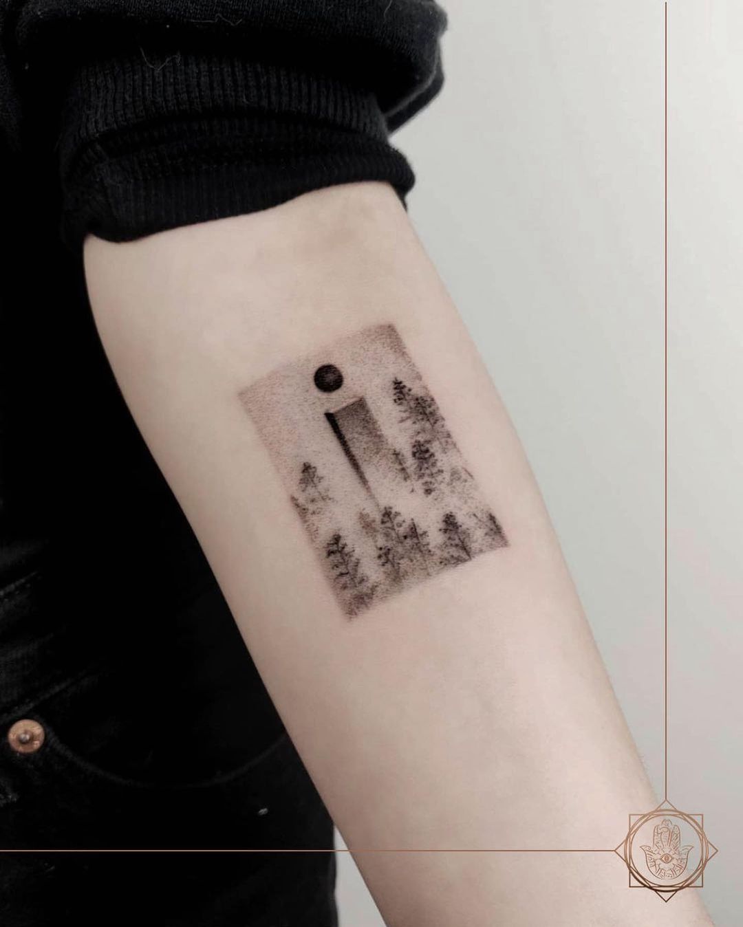 cute forest tattoo by tattoo.hysteria.amsterdam