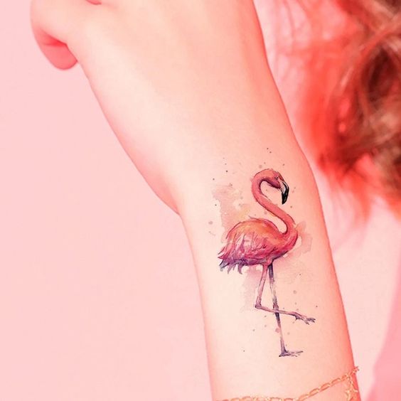 flamingo on forearm 1