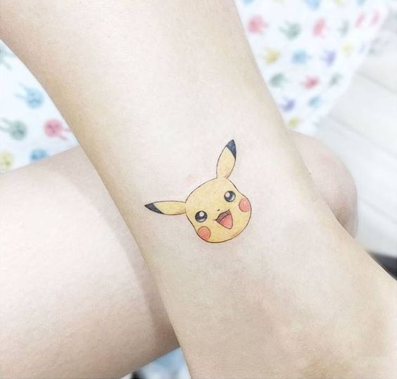 mini pikachu tattoo