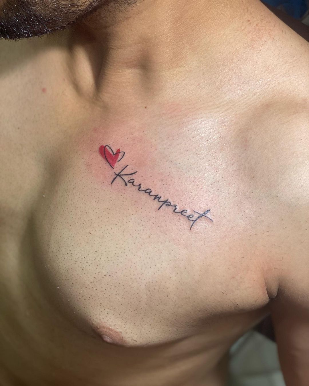 name tattoo with heart by tattoo maafia