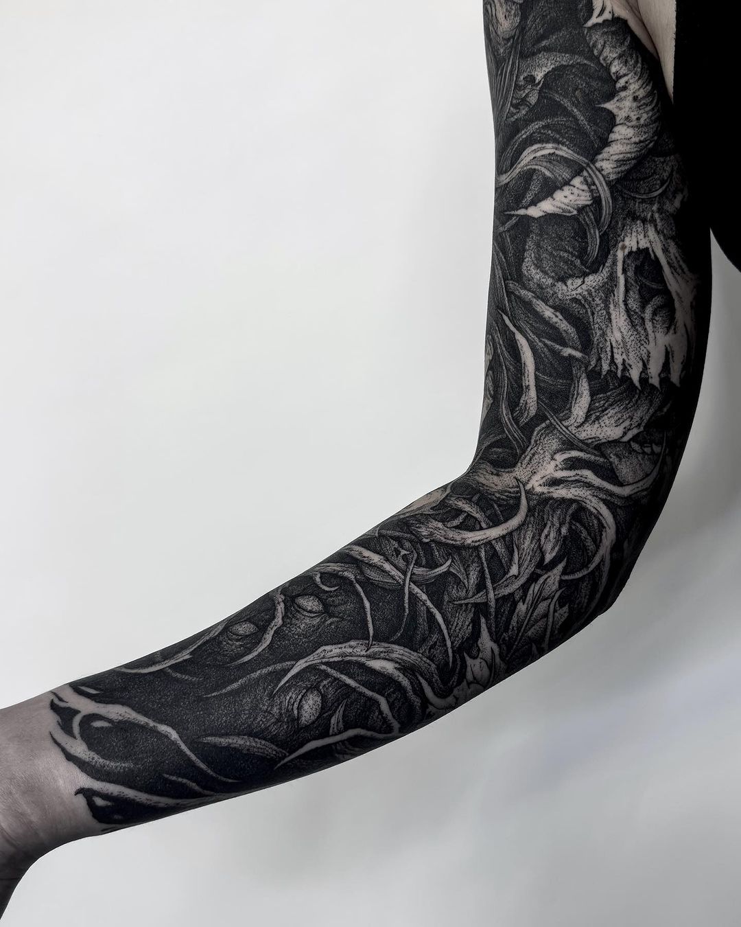 realistic forest tattoo by szczuply.ink