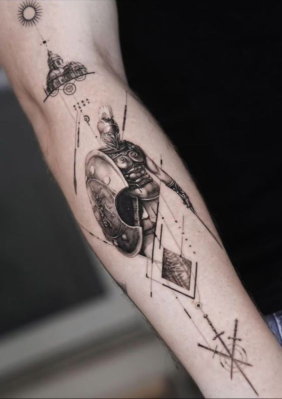 simple and amazing soldier tattoo