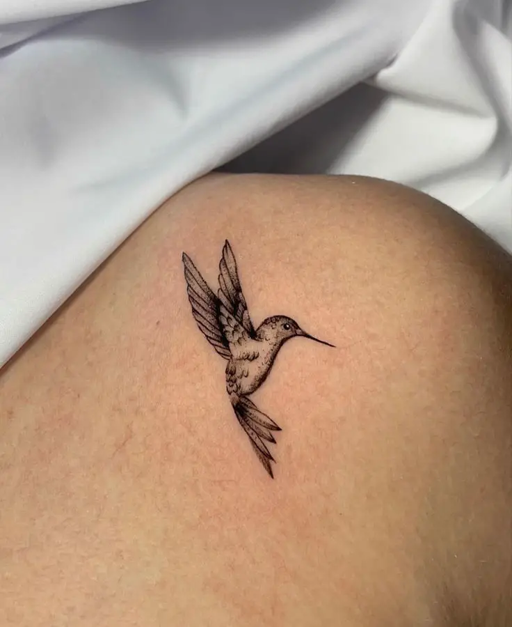 simple hummingbird tattoo