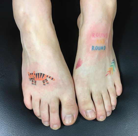 small feet tattoo designs